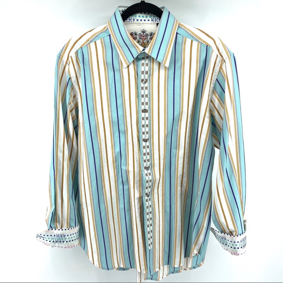 Robert Graham Other - Robert Graham Striped Embroidered Shirt